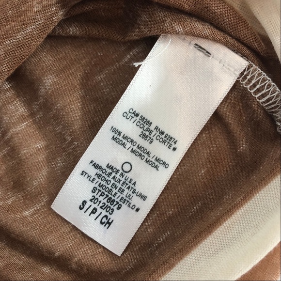 SPLENDID 3/4 Sleeve Striped Button V-Neck Top S - Picture 4 of 7